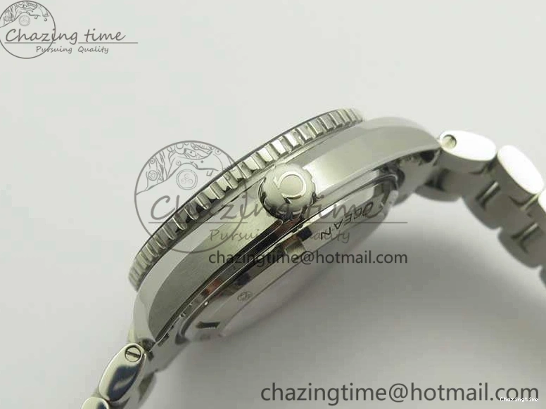0423 Sleek Planet Ocean Professional Ceramic Bezel 42mm 1:1 MK Best Edition Silver Markers On SS Bracelet A 8085